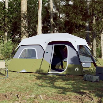 Tent 9-persoons waterdicht met LED lichtblauw 1