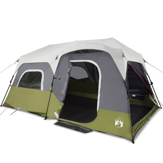 Tent 9-persoons waterdicht met LED lichtblauw 2
