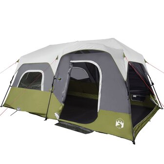 Tent 9-persoons waterdicht met LED lichtblauw 4