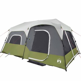 Tent 9-persoons waterdicht met LED lichtblauw 6