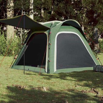 Tent 4-persoons waterdicht snelontgrendeling groen 1