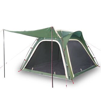 Tent 4-persoons waterdicht snelontgrendeling groen 2