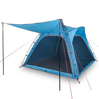 Tent 4-persoons waterdicht snelontgrendeling blauw 2