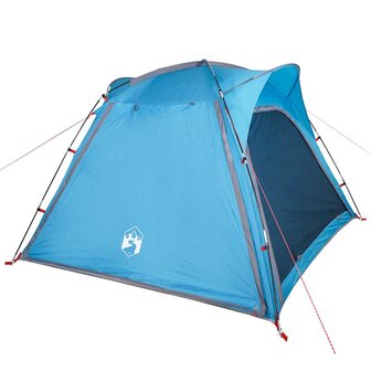Tent 4-persoons waterdicht snelontgrendeling blauw 6