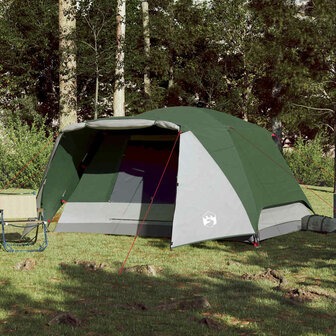 Tent met luifel 4-persoons waterdicht groen 3
