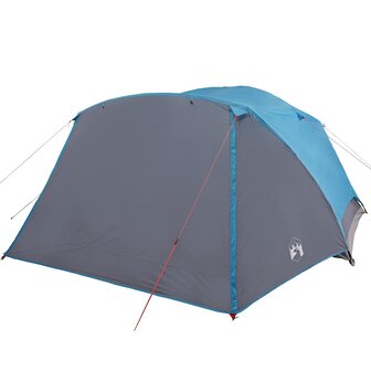 Tent met luifel 4-persoons waterdicht blauw 5