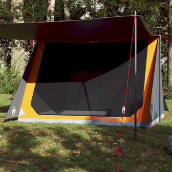 Tent 2-persoons waterdicht grijs en oranje 1