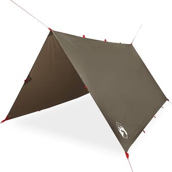 Kampeerluifel waterdicht 306x306 cm bruin 2