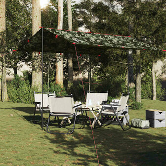 Kampeerluifel waterdicht 306x306 cm camouflage 3
