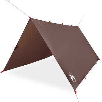 Kampeerluifel waterdicht 366x306 cm bruin 2
