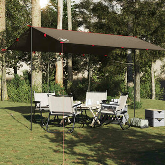 Kampeerluifel waterdicht 406x306 cm bruin 3