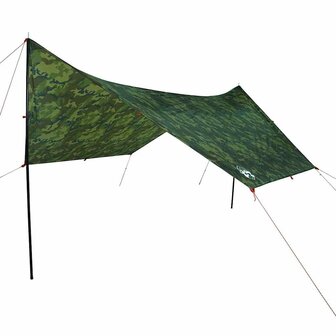Kampeerluifel waterdicht 438x376x212 cm camouflage 2