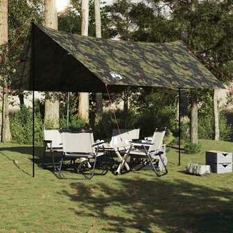 Kampeerluifel waterdicht 438x376x212 cm camouflage 3