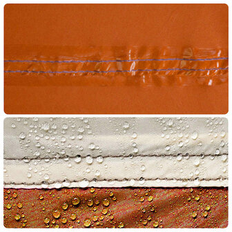 Kampeerluifel waterdicht 300x294 cm grijs en oranje 8