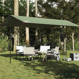 Kampeerluifel waterdicht 500x294 cm groen 1