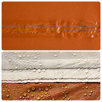 Kampeerluifel waterdicht 500x294 cm grijs en oranje 8