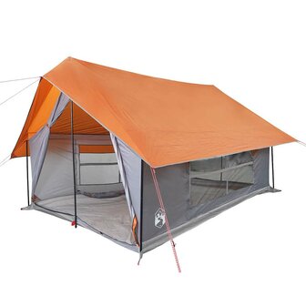 Tent 5-persoons waterdicht grijs en oranje 3
