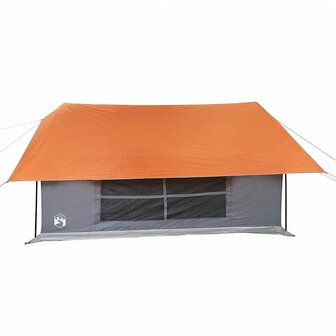 Tent 5-persoons waterdicht grijs en oranje 8