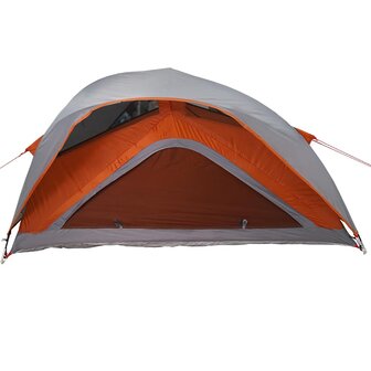 Tent 1-persoons waterdicht grijs en oranje 6