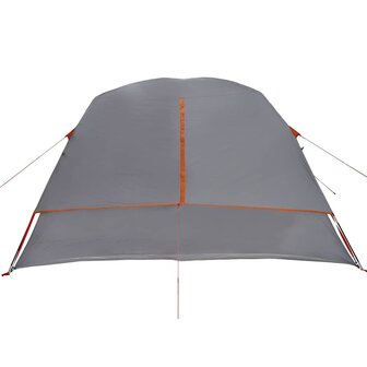 Tent 4-persoons waterdicht grijs en oranje 8