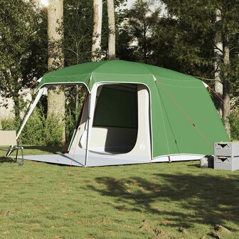 Kampeertent met verandakoepel 5-persoons waterdicht groen 1