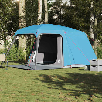 Kampeertent met verandakoepel 5-persoons waterdicht blauw 1