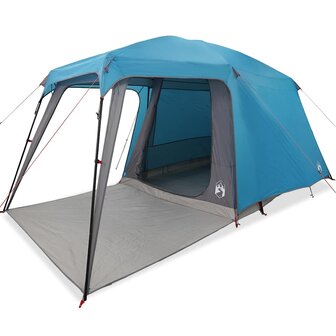 Kampeertent met verandakoepel 5-persoons waterdicht blauw 2
