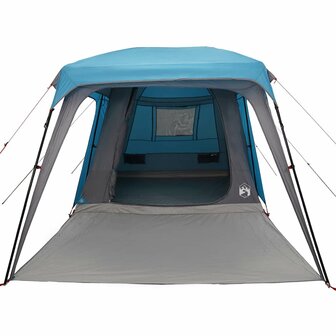 Kampeertent met verandakoepel 5-persoons waterdicht blauw 5
