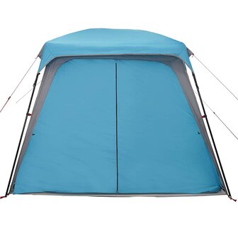Kampeertent met verandakoepel 5-persoons waterdicht blauw 6