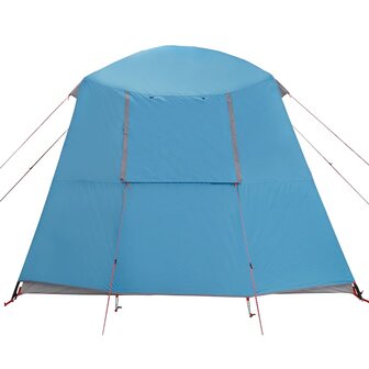 Kampeertent met verandakoepel 5-persoons waterdicht blauw 8
