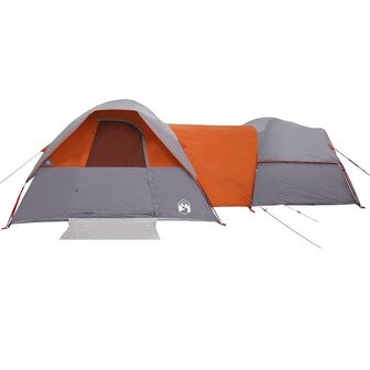 Tent 5-persoons waterdicht grijs en oranje 6