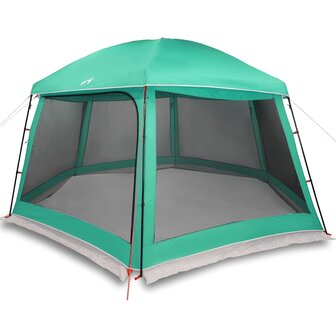 Zwembadtent uitneembare buiten- gaaswanden 512x458 cm zeegroen 2