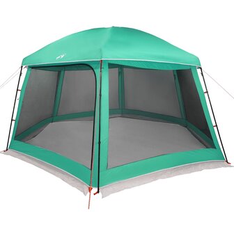 Zwembadtent uitneembare buiten- gaaswanden 512x458 cm zeegroen 3