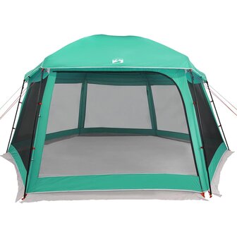 Zwembadtent uitneembare buiten- gaaswanden 512x458 cm zeegroen 5