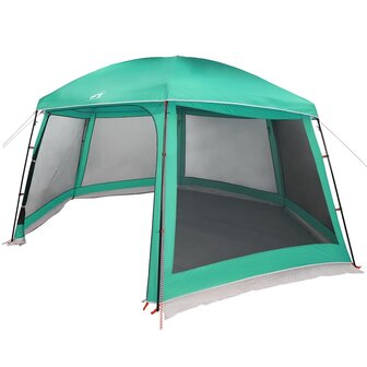 Zwembadtent uitneembare buiten- gaaswanden 512x458 cm zeegroen 7