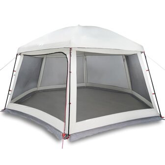 Zwembadtent met uitneembare buiten- gaaswanden 512x458 cm grijs 2