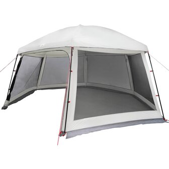 Zwembadtent met uitneembare buiten- gaaswanden 512x458 cm grijs 7