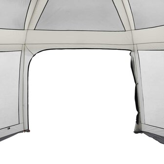 Zwembadtent met uitneembare buiten- gaaswanden 512x458 cm grijs 8