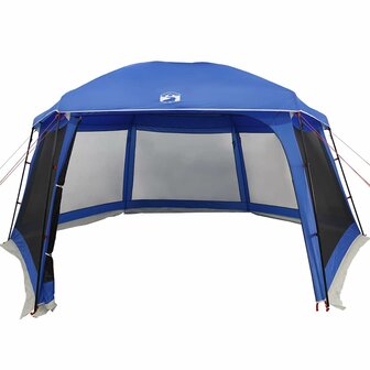 Zwembadtent afneembare buitentent gaaswanden azuurblauw 6