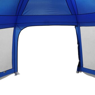 Zwembadtent afneembare buitentent gaaswanden azuurblauw 8