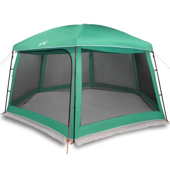 Zwembadtent uitneembare buiten- gaaswanden 618x532 cm zeegroen 2