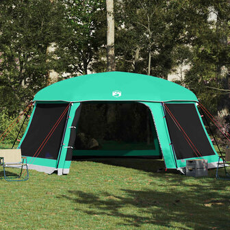 Zwembadtent uitneembare buiten- gaaswanden 618x532 cm zeegroen 4
