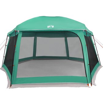 Zwembadtent uitneembare buiten- gaaswanden 618x532 cm zeegroen 5