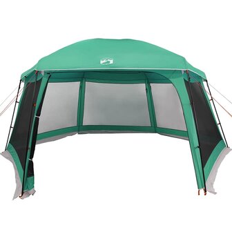 Zwembadtent uitneembare buiten- gaaswanden 618x532 cm zeegroen 6