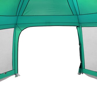 Zwembadtent uitneembare buiten- gaaswanden 618x532 cm zeegroen 8