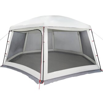Zwembadtent met uitneembare buiten- gaaswanden 618x532 cm grijs 3