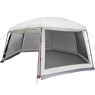 Zwembadtent met uitneembare buiten- gaaswanden 618x532 cm grijs 7
