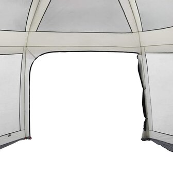 Zwembadtent met uitneembare buiten- gaaswanden 618x532 cm grijs 8