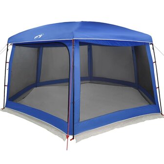 Zwembadtent afneembare buitentent gaaswanden azuurblauw 3