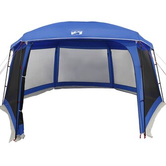 Zwembadtent afneembare buitentent gaaswanden azuurblauw 6